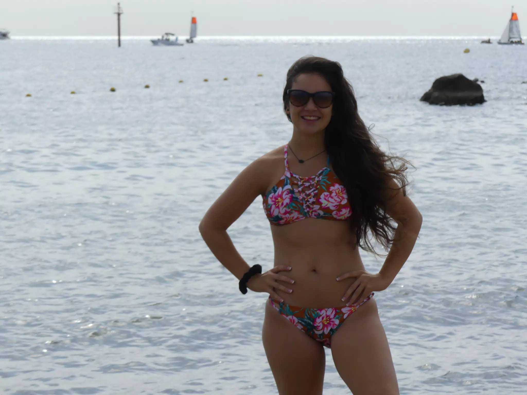 Emily on the Beach in Barceloneta Barcelona
