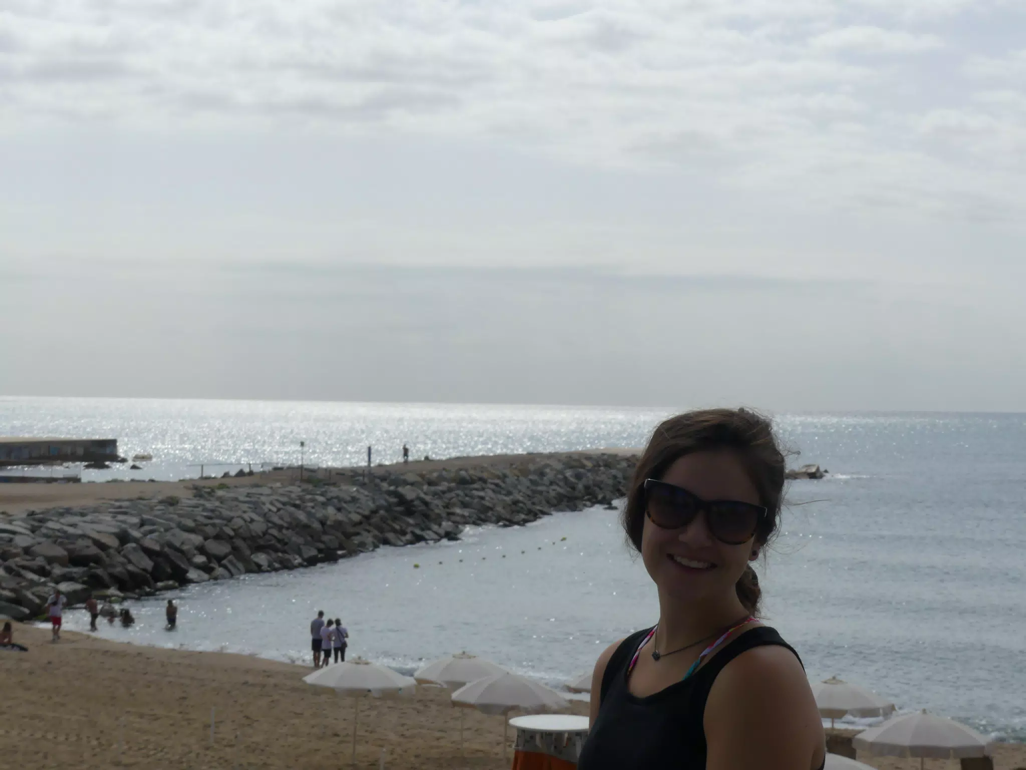 Emily on the Beach in Barceloneta Barcelona