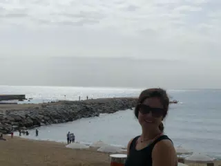 Emily on the Beach in Barceloneta Barcelona