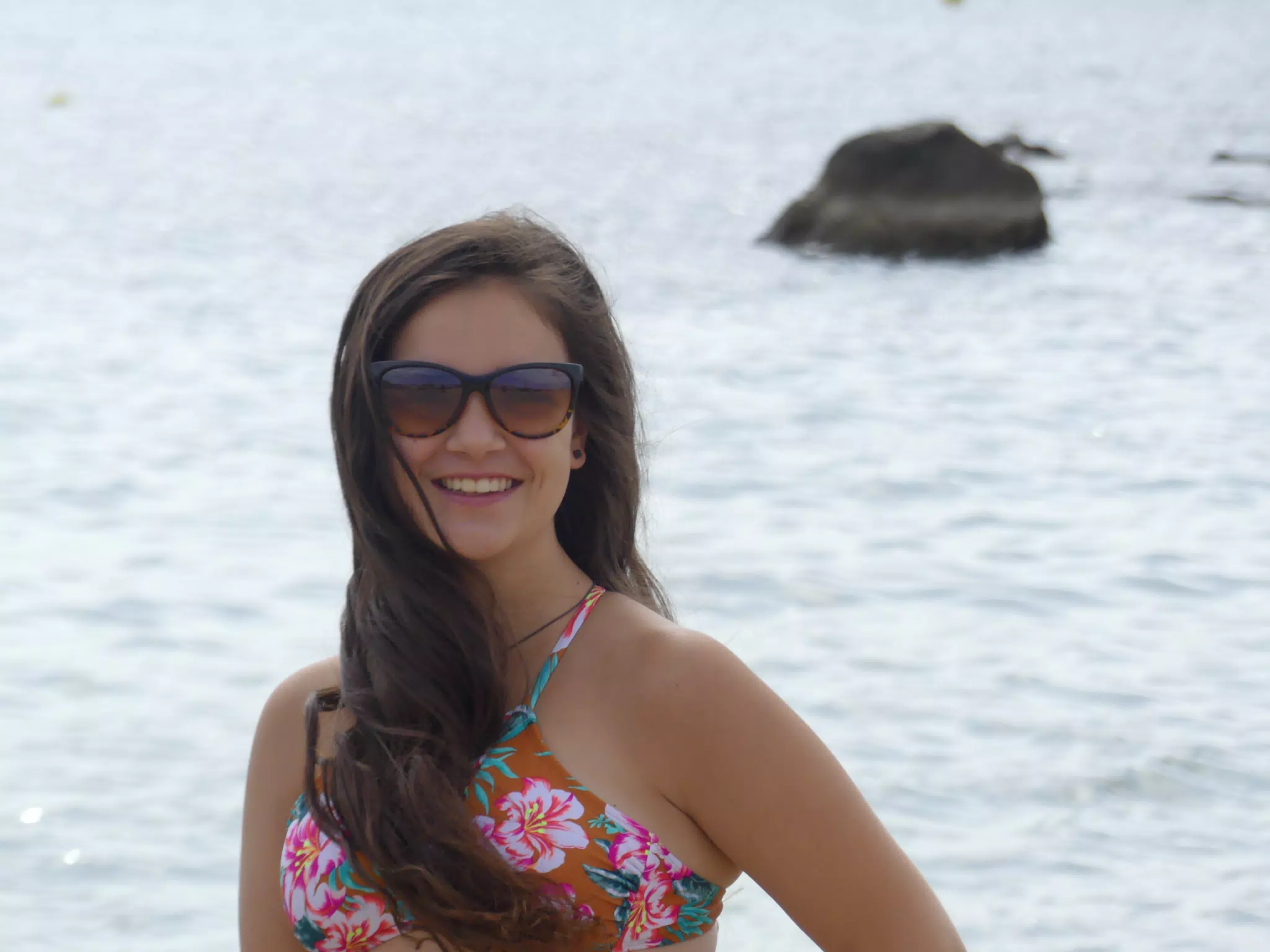 Emily on the Beach in Barceloneta Barcelona