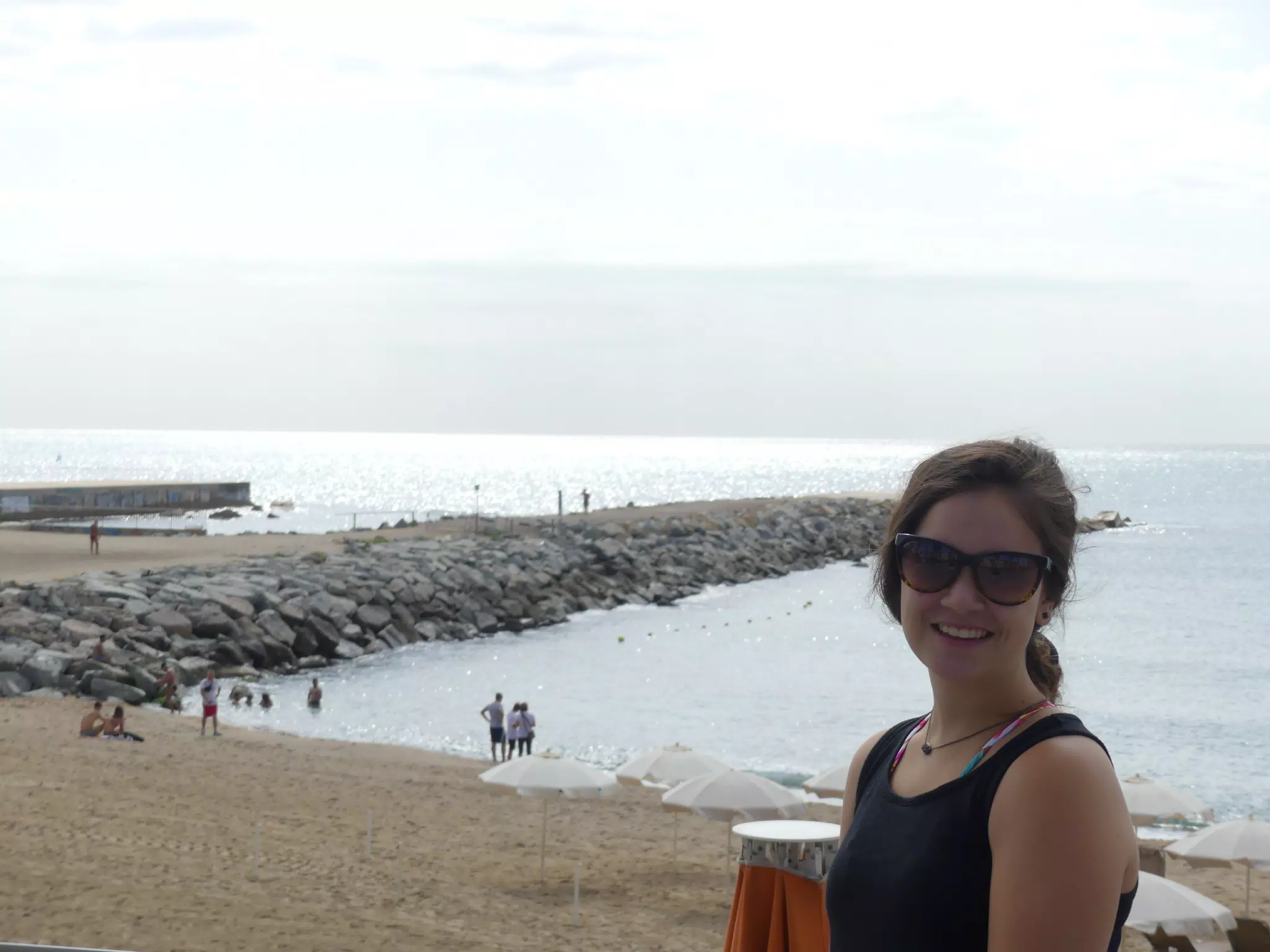 Emily on the Beach in Barceloneta Barcelona
