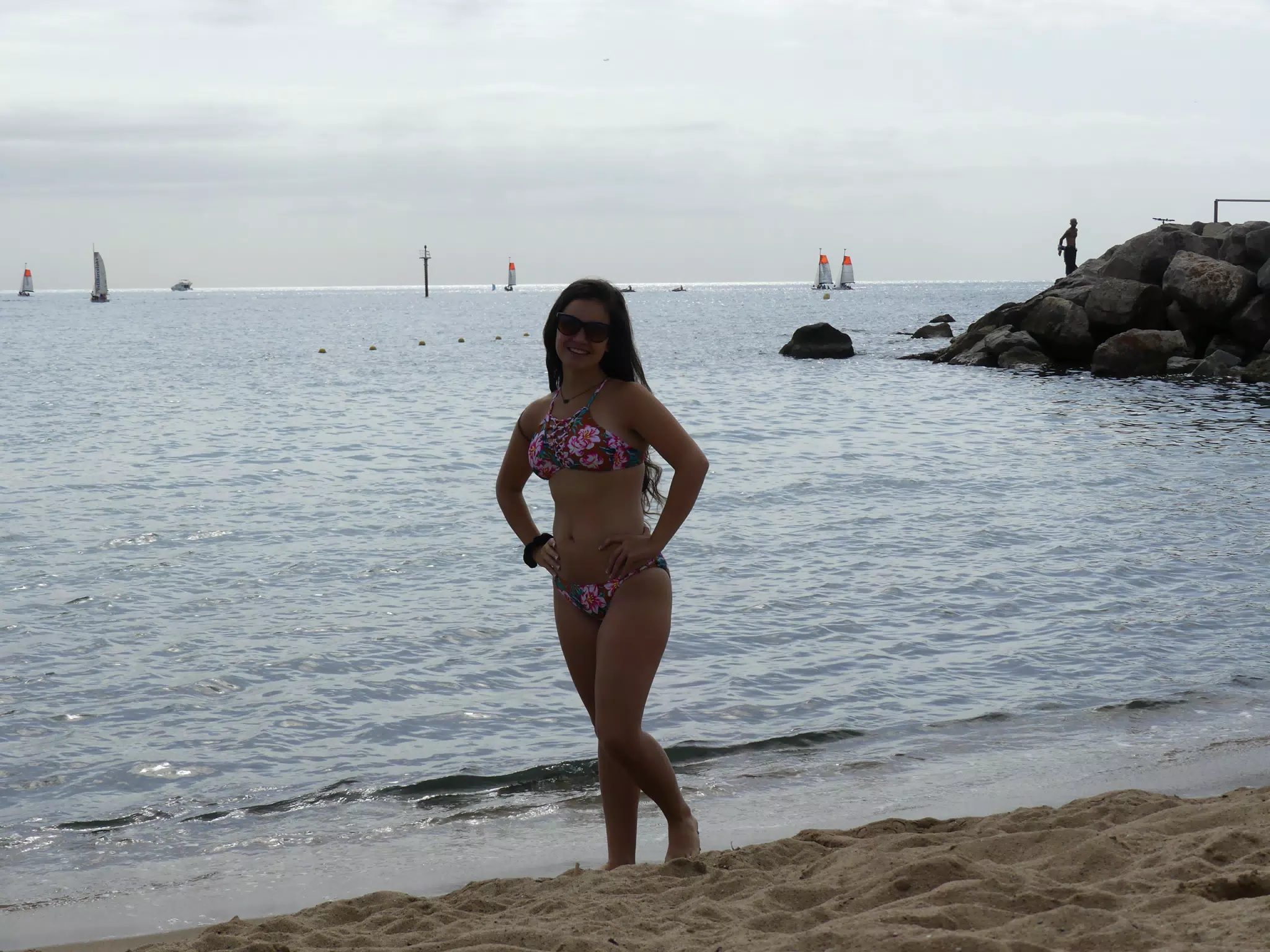 Emily on Barcelonetta Beach, Barcelona