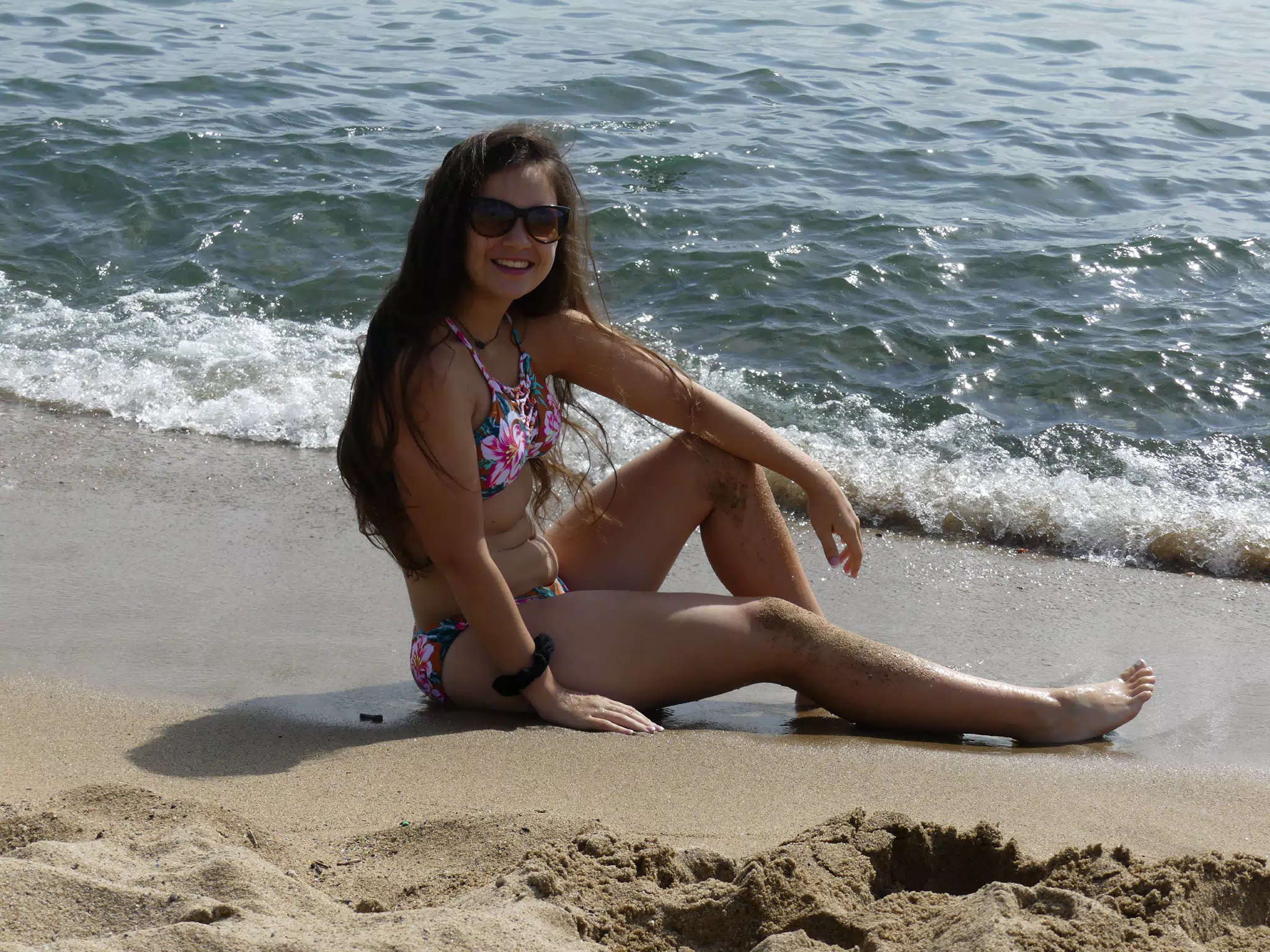 Bikini Model on Barcelona Beach