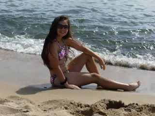 Bikini Model on Barcelona Beach