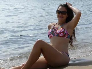 Emily Modeling on the Barcelona Beach