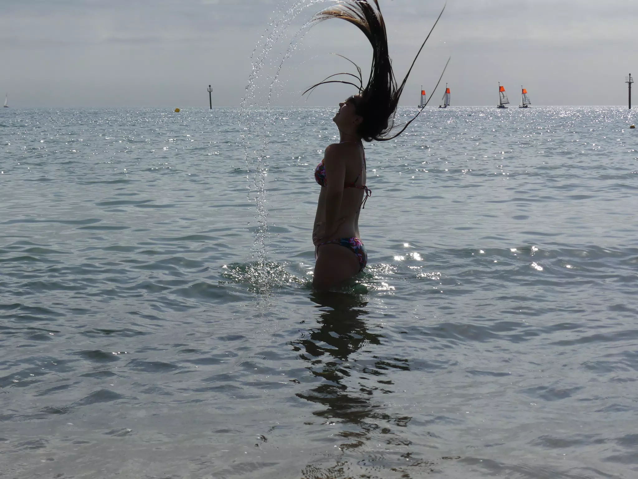 Bikini Hair Flip in Barcelona