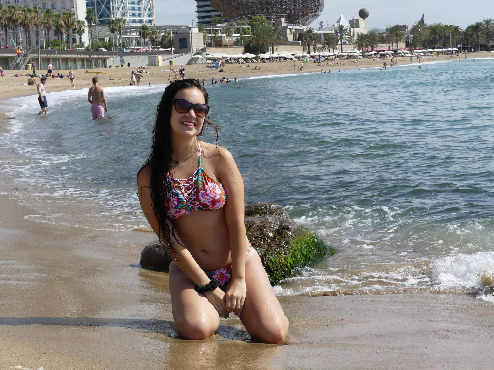 Brunette Teen Bikini Model in Barcelona