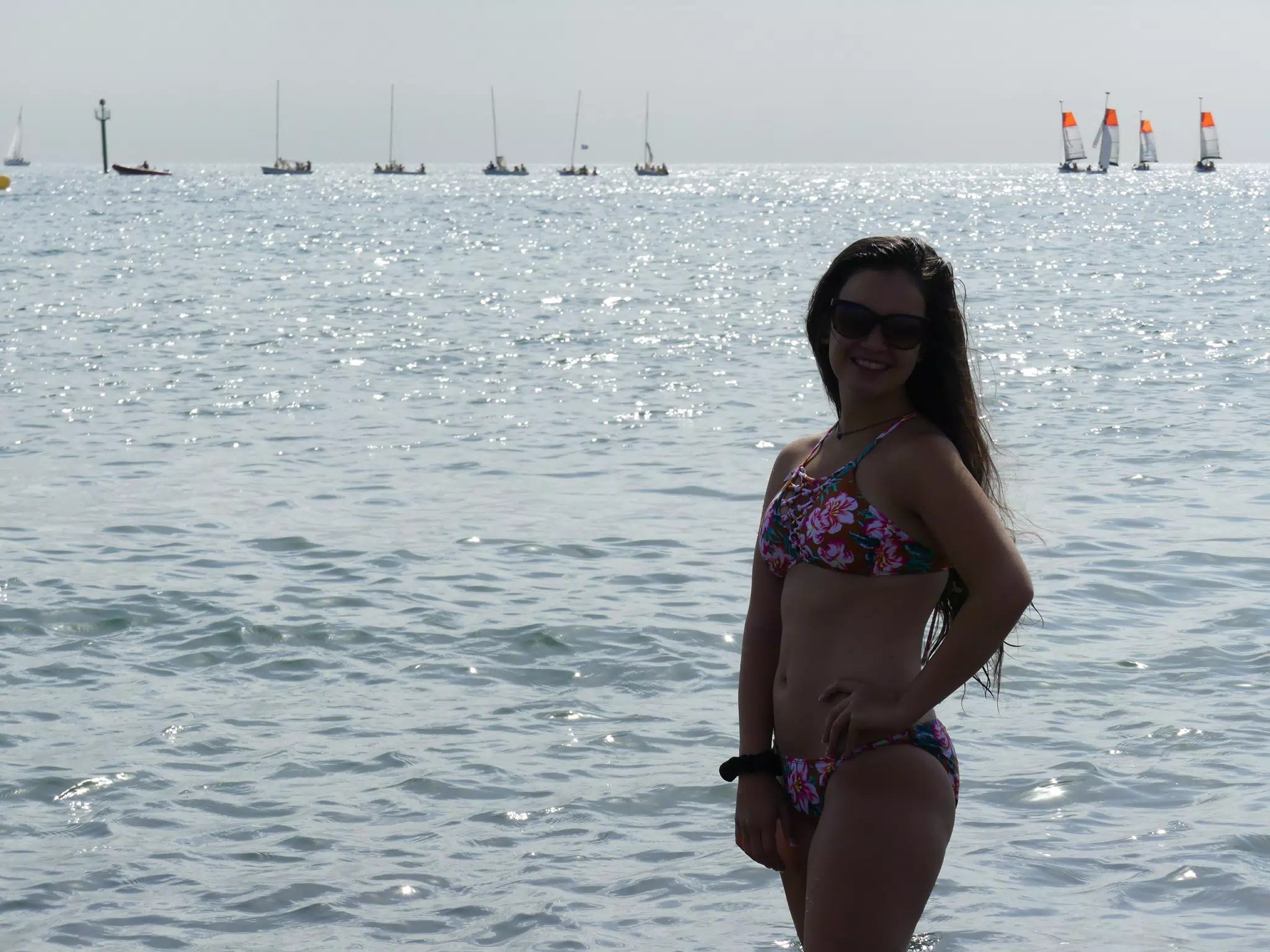 Outline of Girl in Swimsuit