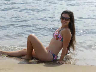Girl Lounging on Barcelona Beach
