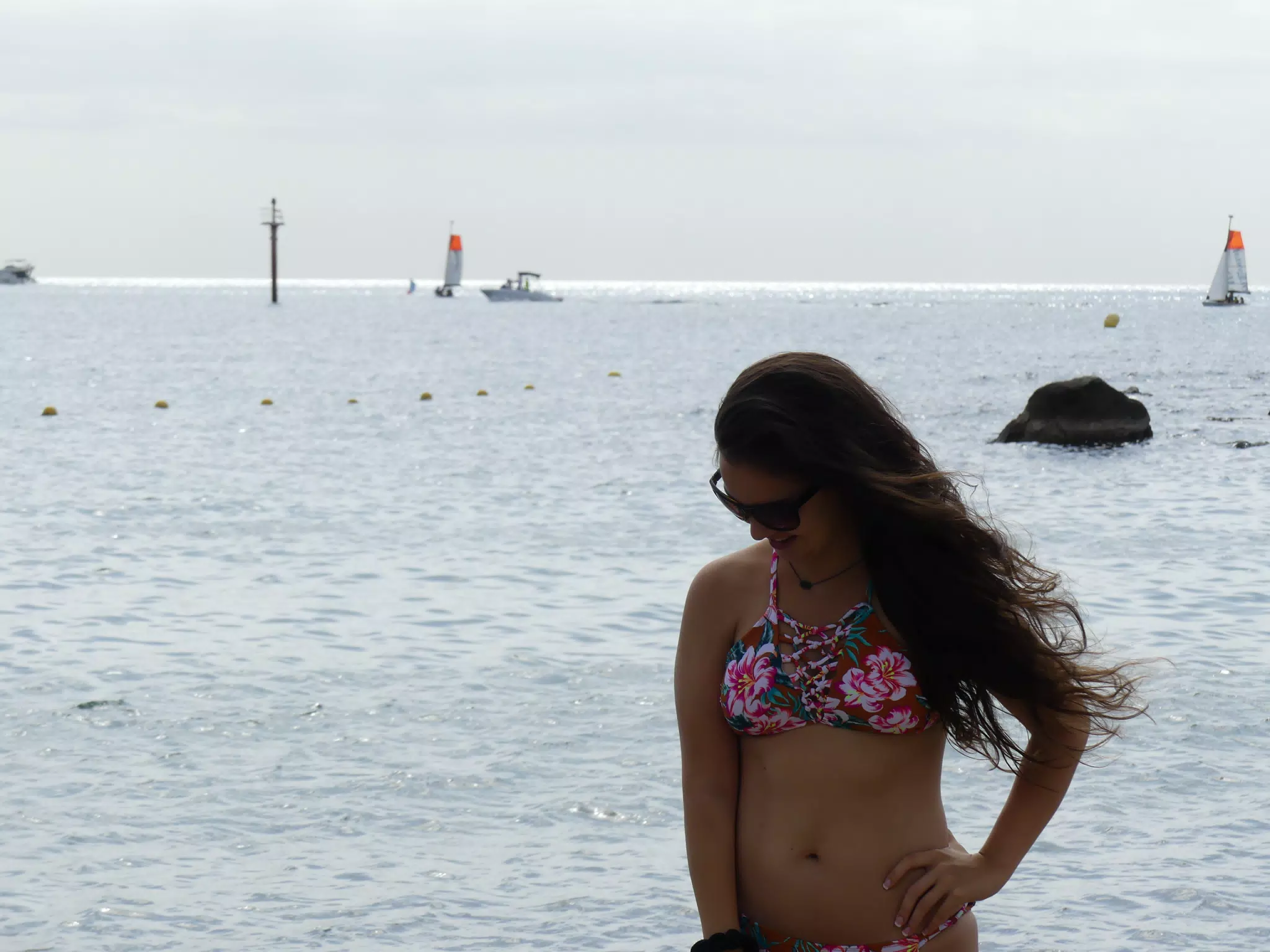 Emily on the Beach in Barceloneta Barcelona
