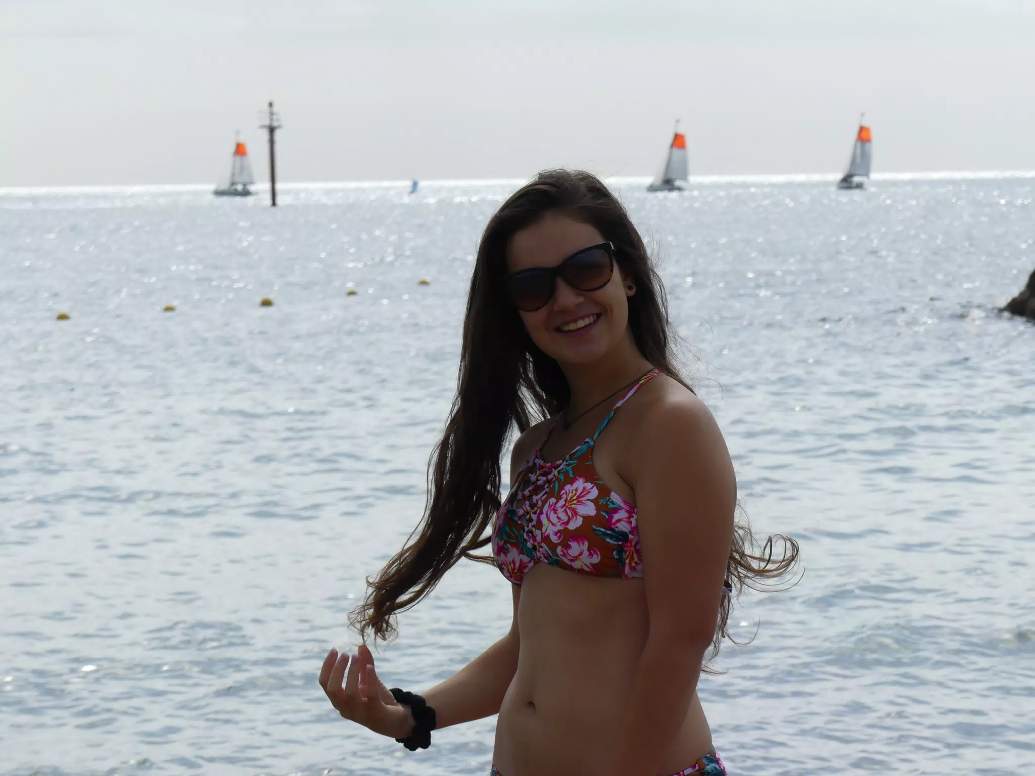 Emily on the Beach in Barceloneta Barcelona