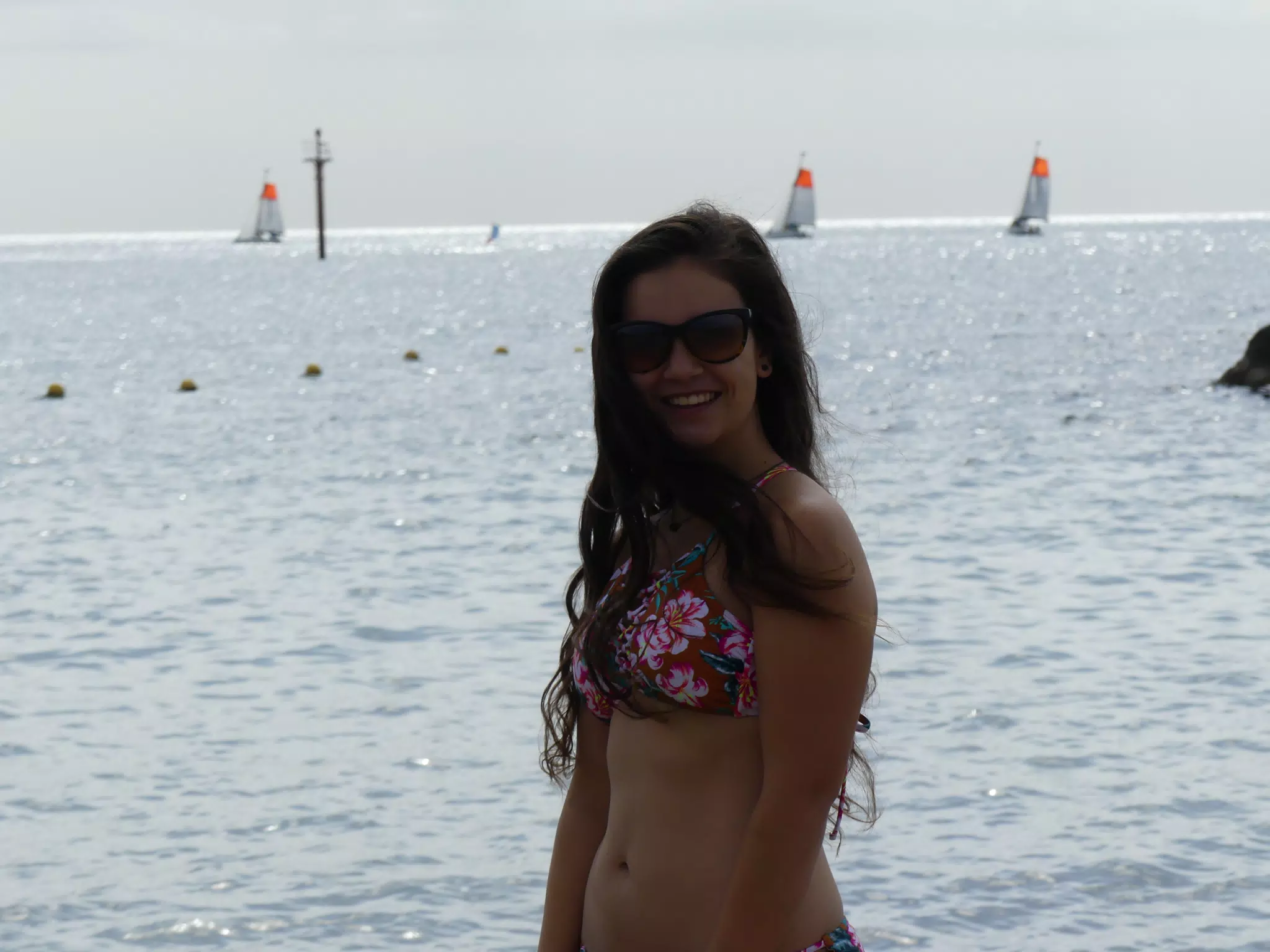 Emily on the Beach in Barceloneta Barcelona