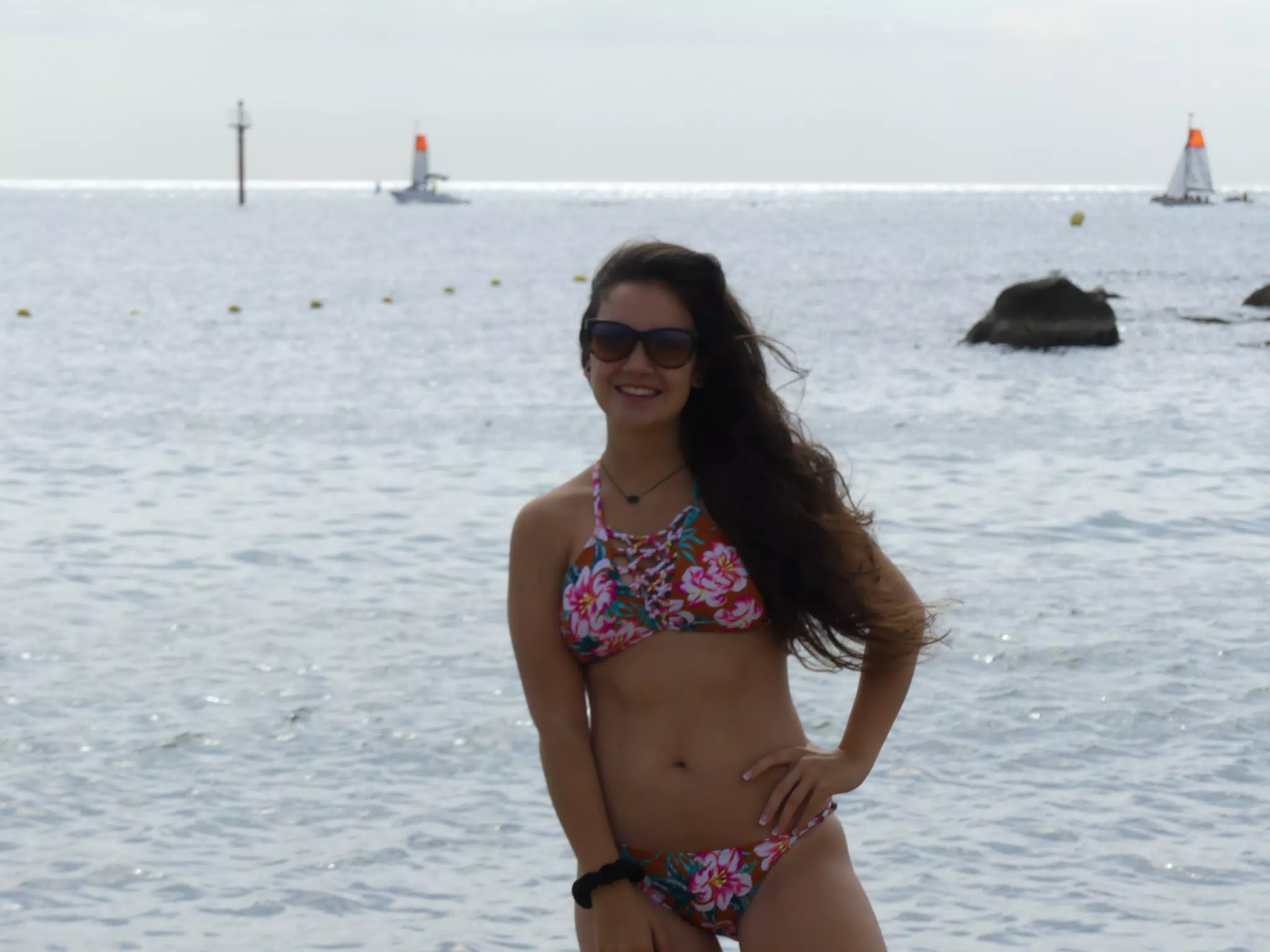 Emily on the Beach in Barceloneta Barcelona