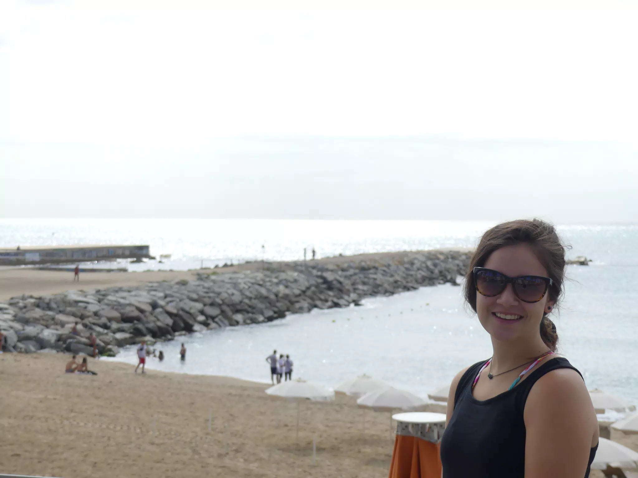 Emily on the Beach in Barceloneta Barcelona