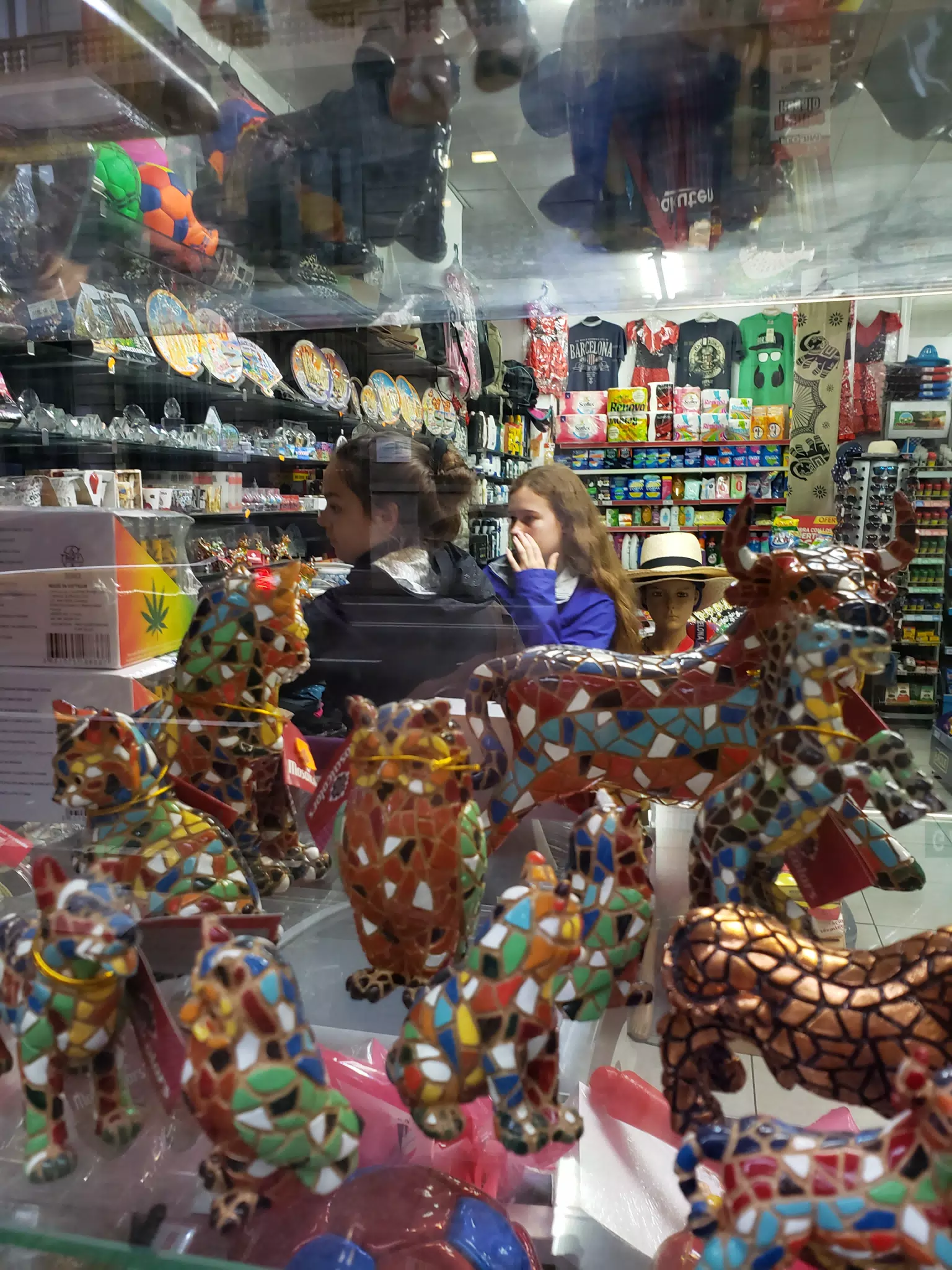 Emily & Madeline Shopping for Souvenirs in Barcelona