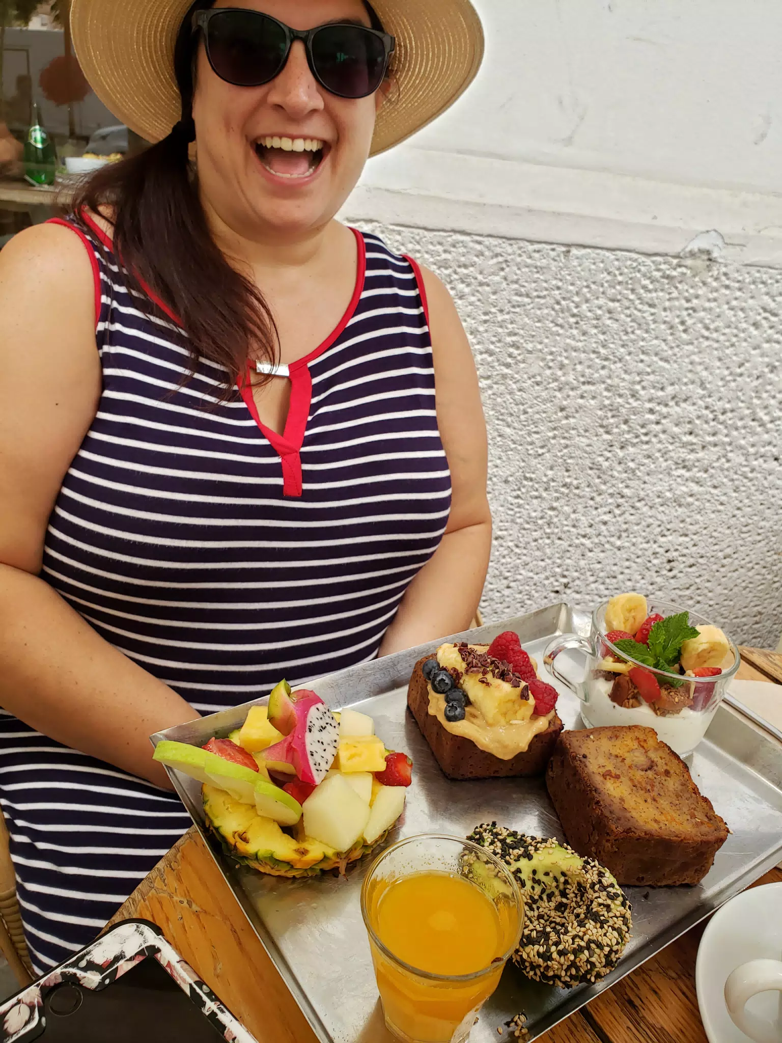 Dominica Is Having Breakfast