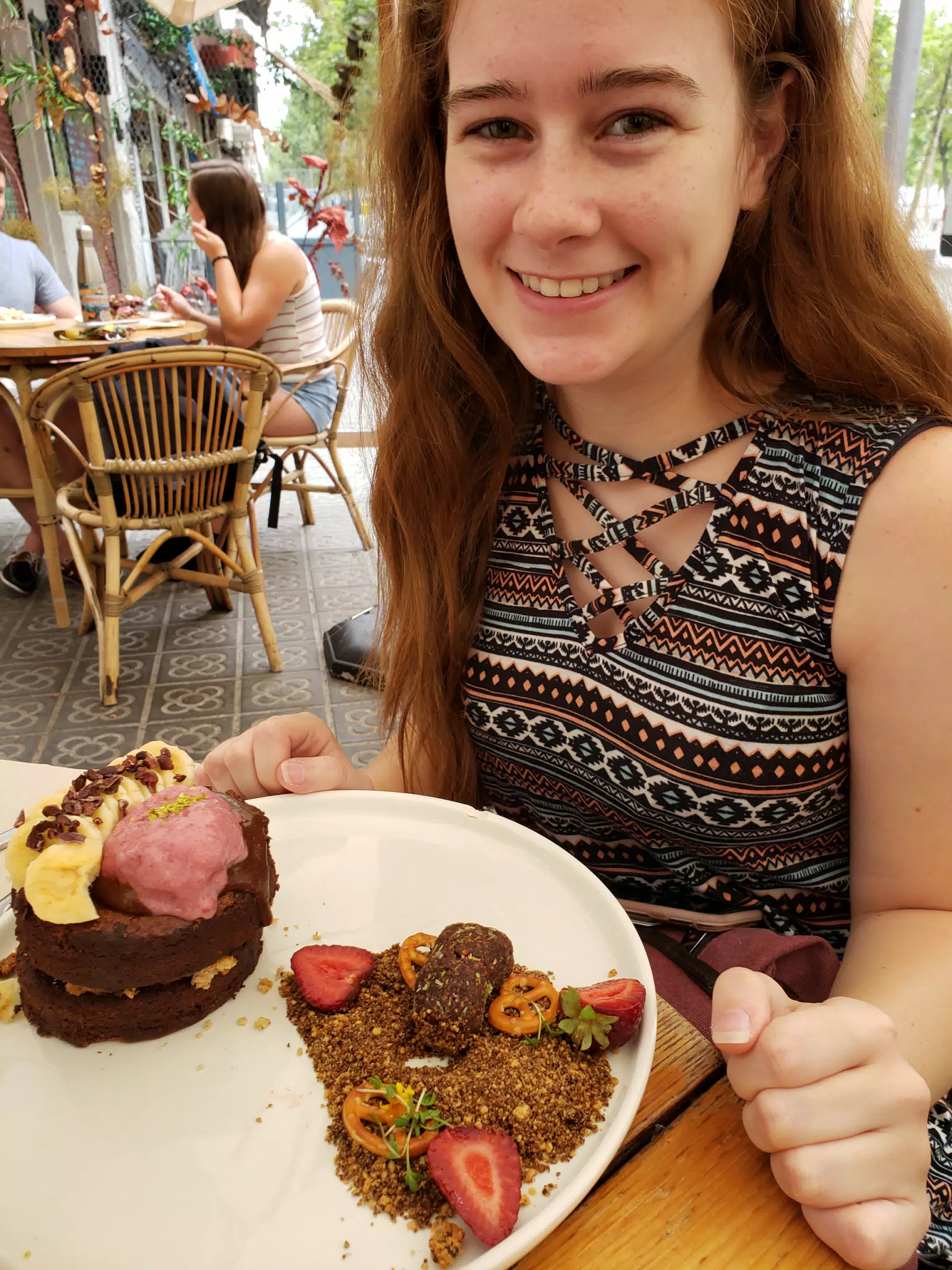 Madeline at Brunch and Cake in Barcelona