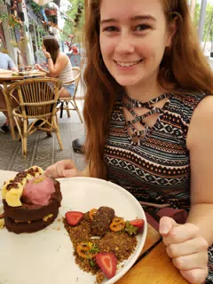Madeline at Brunch and Cake in Barcelona