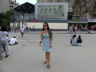 Emily Grice at the Sagrada Familia