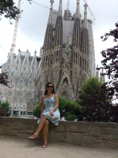 Emily at the Sagrada Familia