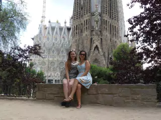 Madeline & Emily in Barcelona at the Sagrada Familia