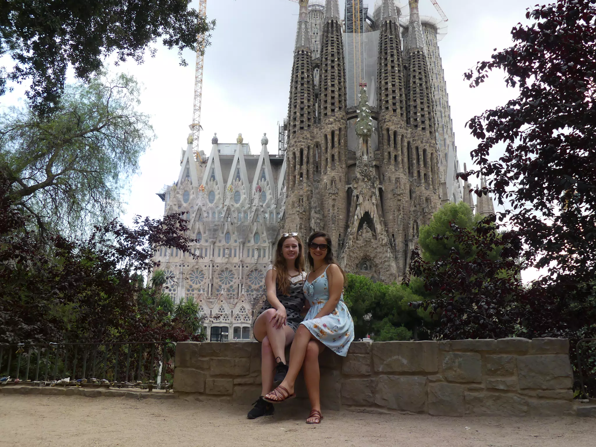 Madeline & Emily at the Sagrada Familia in Barcelona