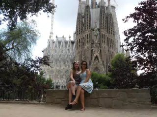 Madeline & Emily at the Sagrada Familia in Barcelona