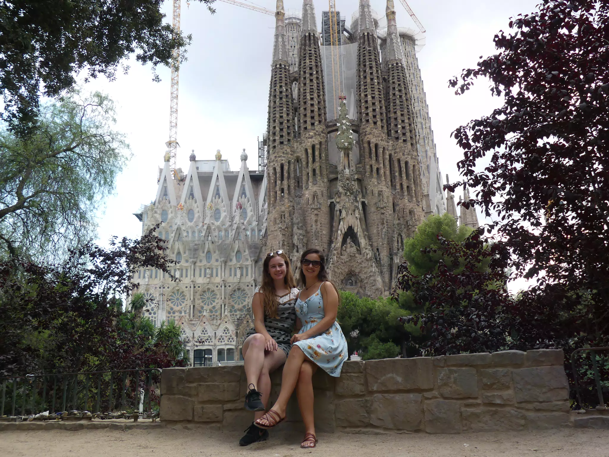 Sisters at the Sagrada Familia