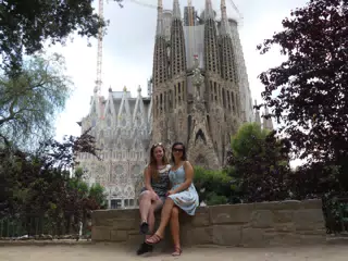 Sisters at the Sagrada Familia