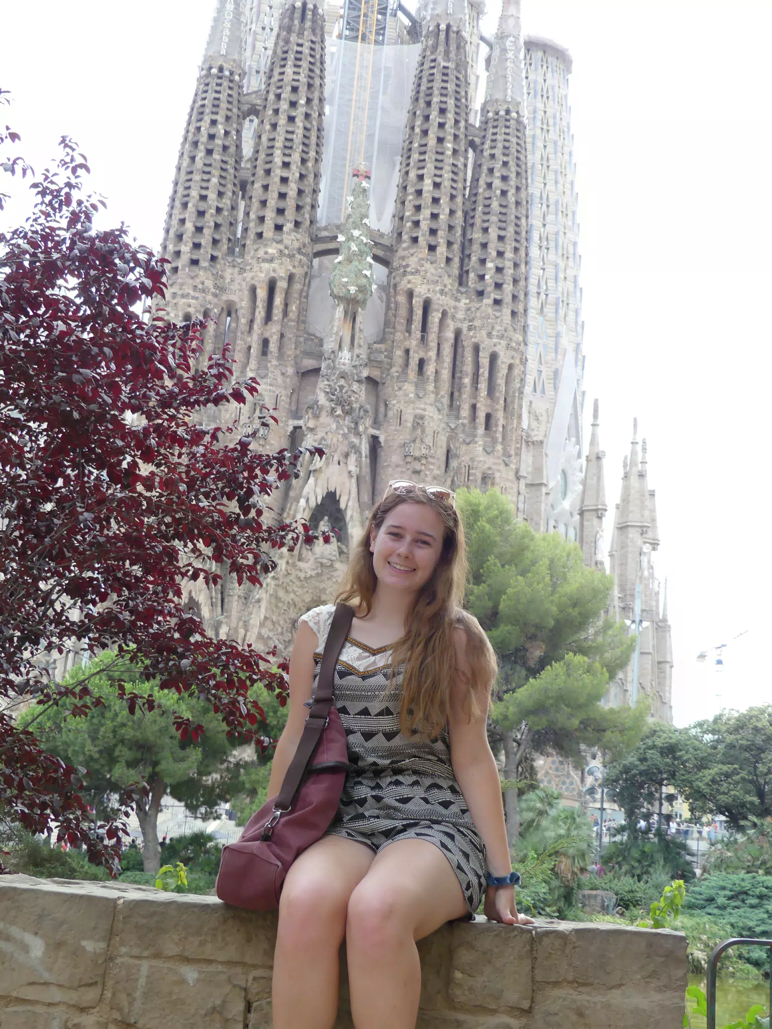 Madeline at the Sagrada Familia
