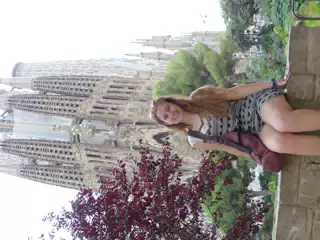 Madeline at the Sagrada Familia