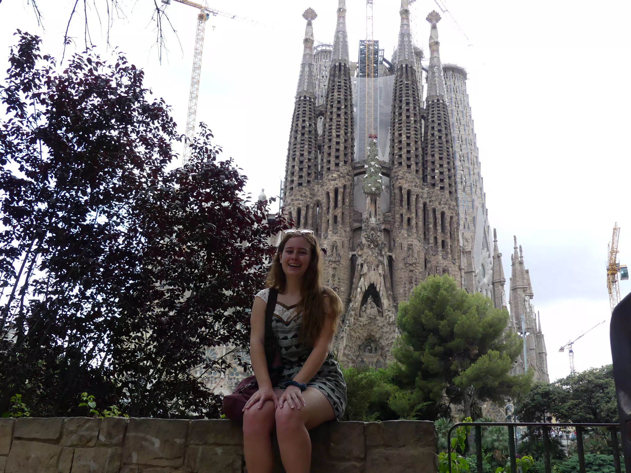Teen at the Sagrada Familia in Barcelona