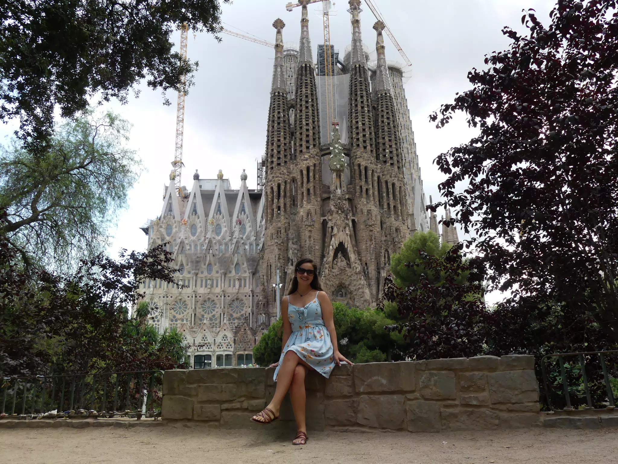 Teen Brunette at the Sagrada Familia