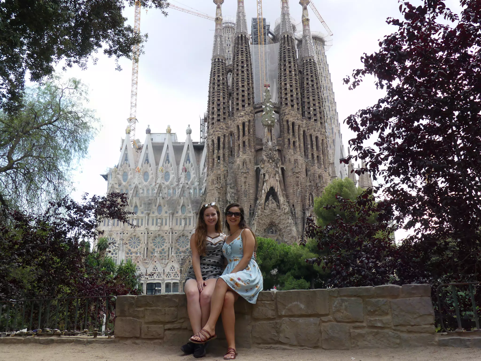 Madeline & Emily at the Sagrada Familia in Barcelona