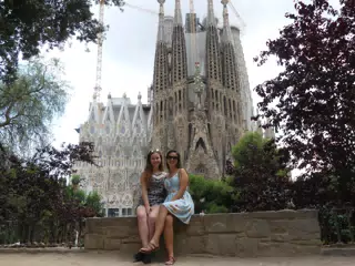 Madeline & Emily at the Sagrada Familia in Barcelona