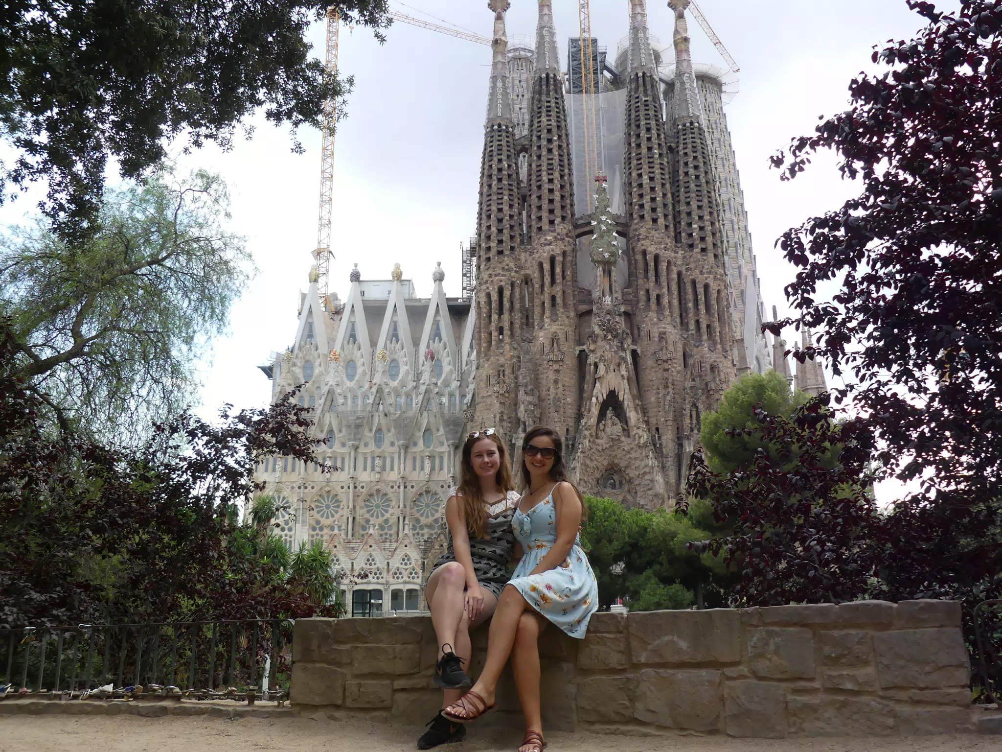 Madeline and Emily at the Sagrada Familia