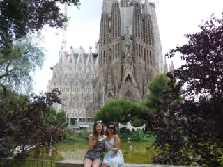 Thumbs Up Teens at the Sagrada Familia