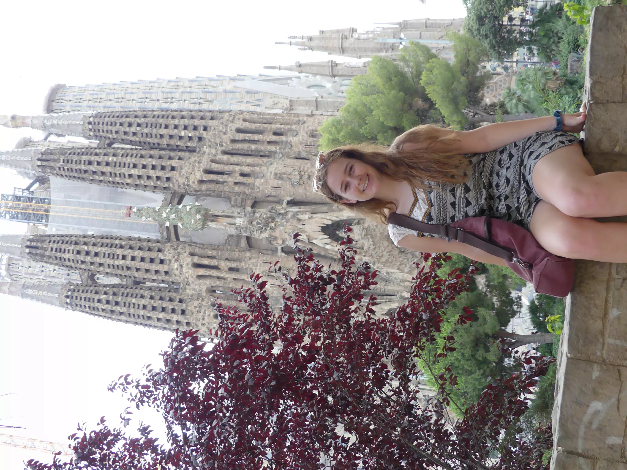 Madeline at the Sagrada Familiar in Barcelona