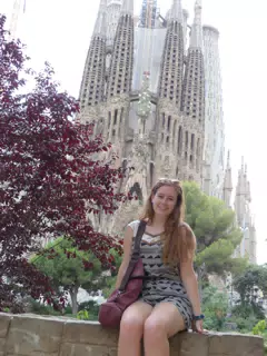 Madeline at the Sagrada Familiar in Barcelona