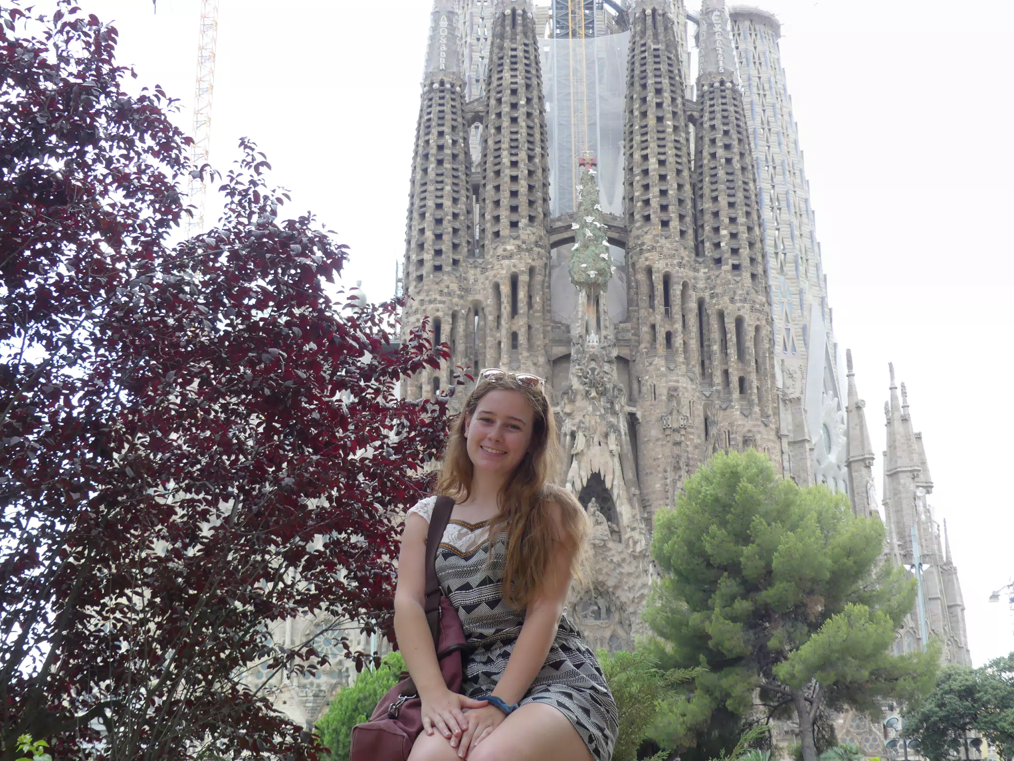 Madeline at the Sagrada Familia