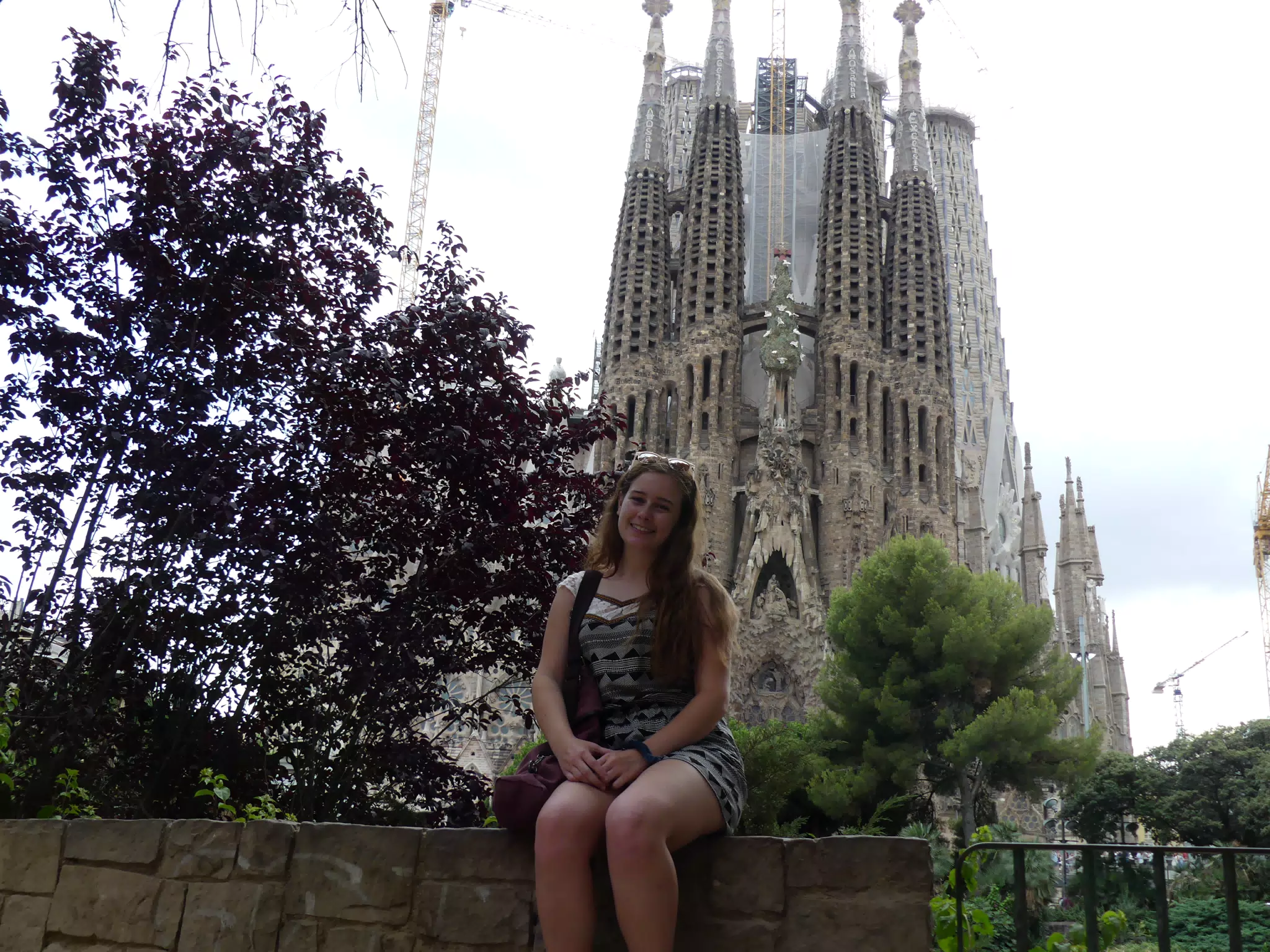 Teen at the Sagrada Familia