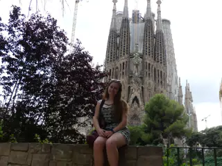 Teen at the Sagrada Familia