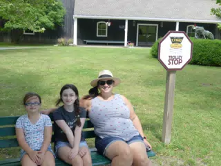 Waiting for the Trolley at the Genesee Country Village Museum