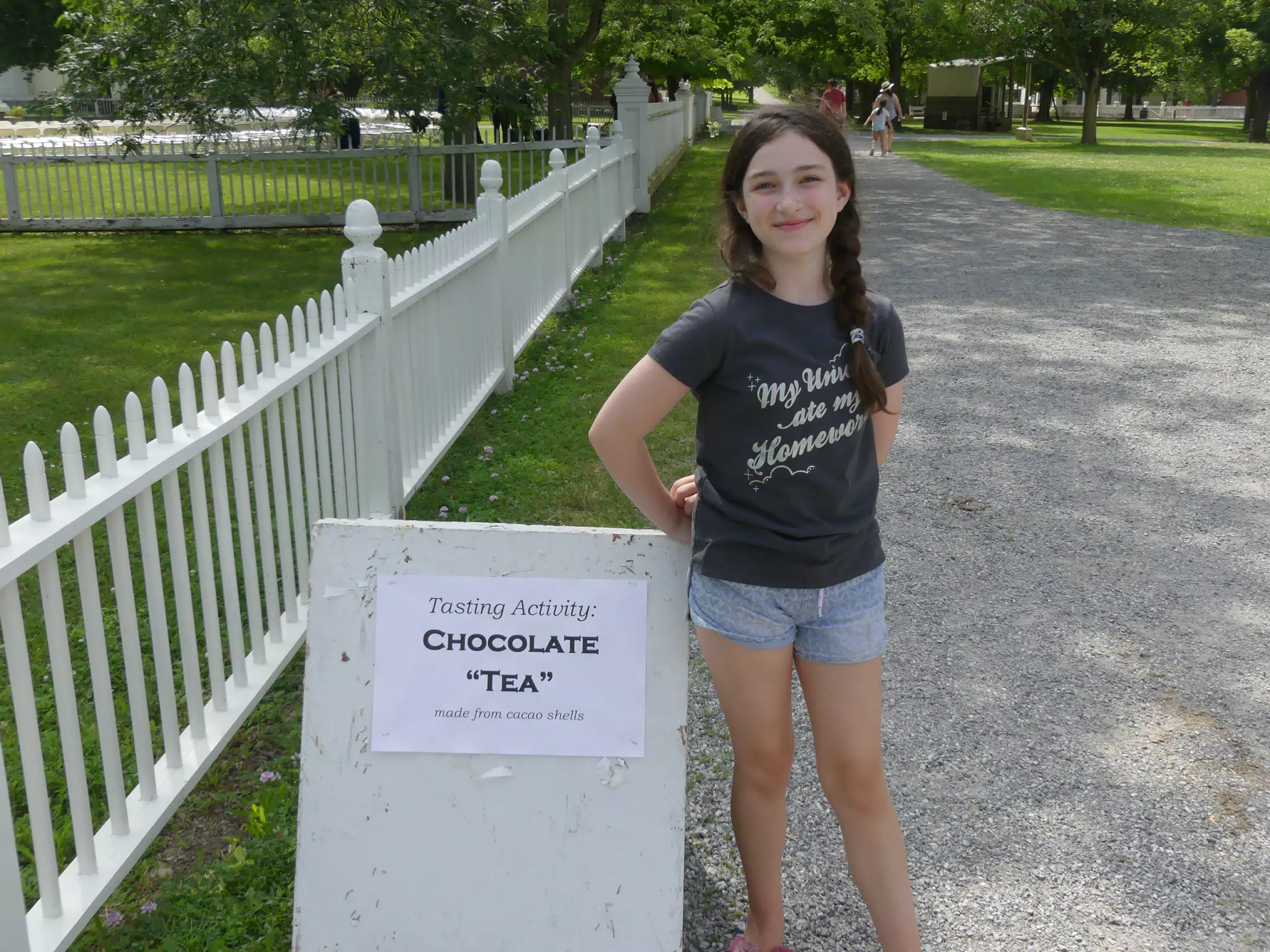 Liesl at the Chocolate Tea Exhibit