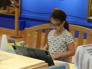 Luciana Working Like a Dog at the Genesee Country Village Museum