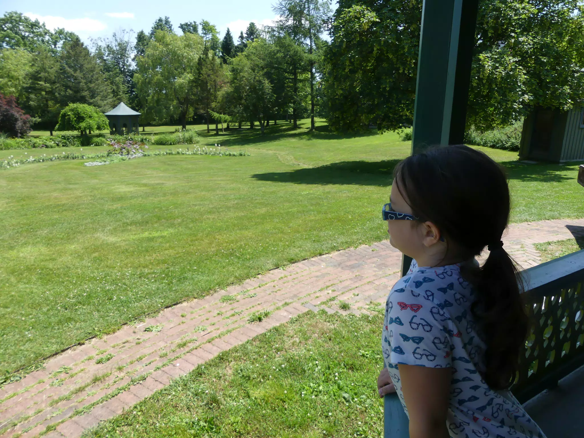 Luciana at the Octogon House at the Genesee Country Museum