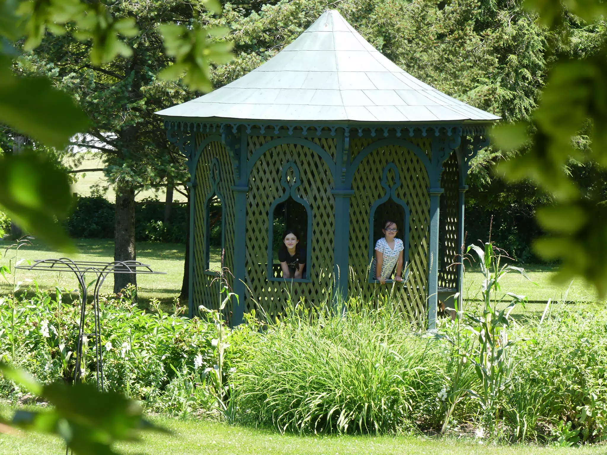 Liesl and Luciana in the Gazebo at the Octogon House