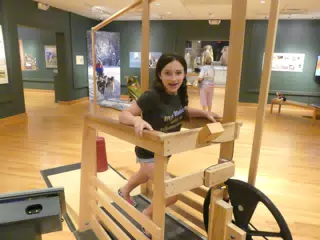 Liesl Learning to Work Like a Dog at the Genesee Country Village Museum