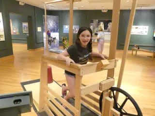 Liesl Learning to Work Like a Dog at the Genesee Country Village Museum