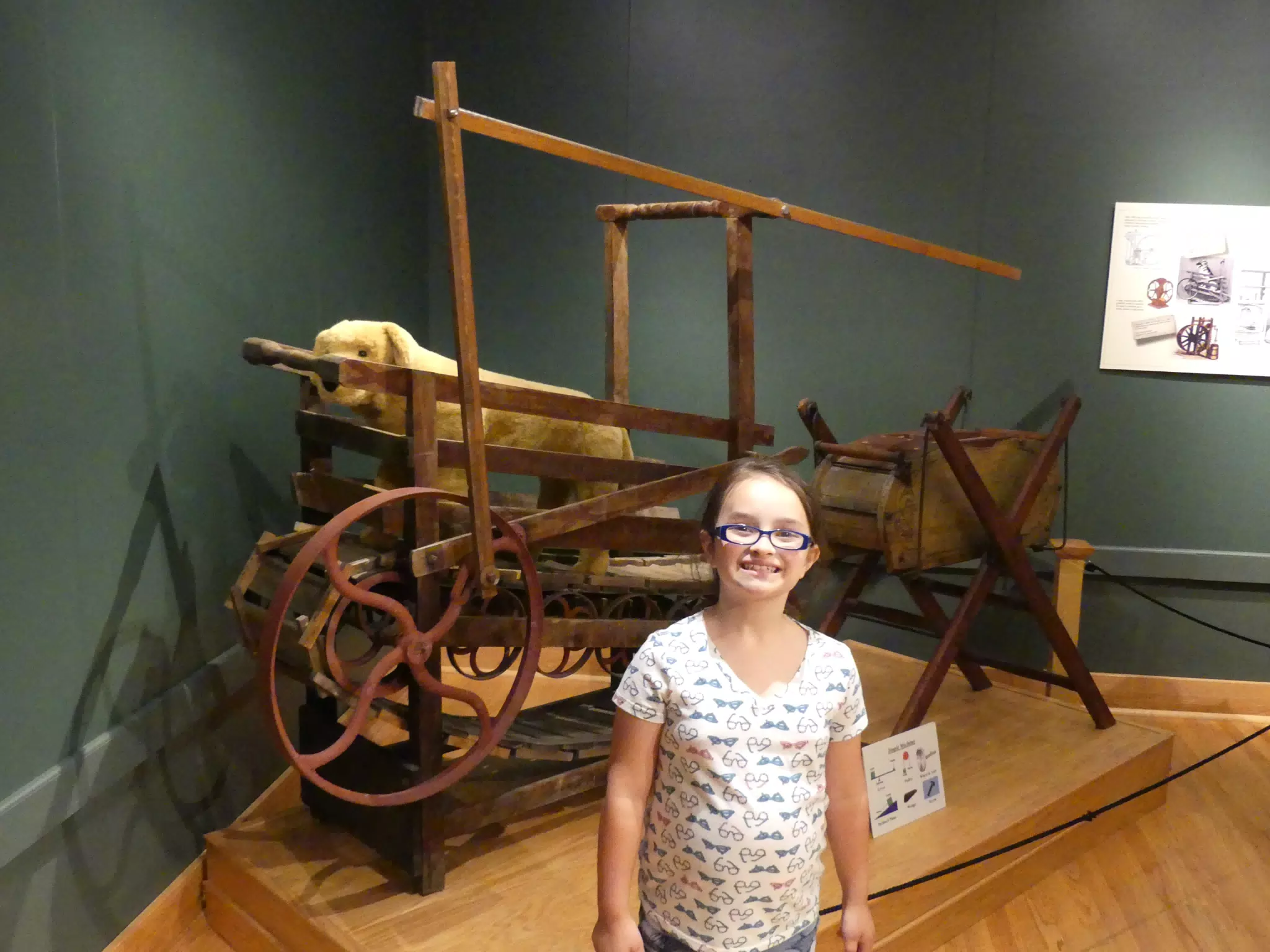 Luciana Learning How to Work Like a Dog at the Genesee Country Village Museum